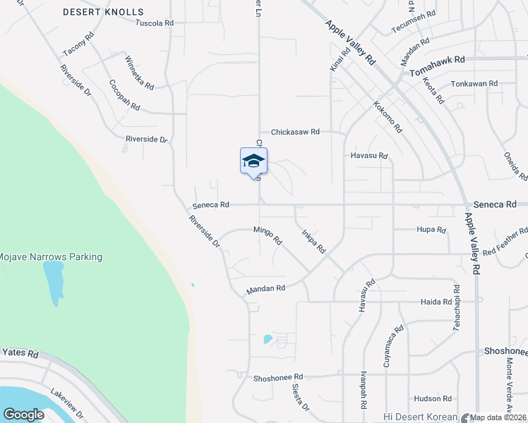 map of restaurants, bars, coffee shops, grocery stores, and more near 18715 Seneca Road in Apple Valley