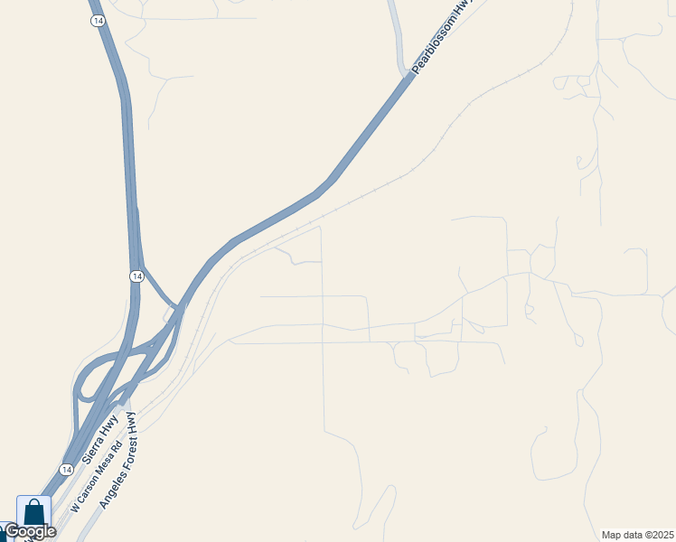 map of restaurants, bars, coffee shops, grocery stores, and more near East Carson Mesa Road in Palmdale