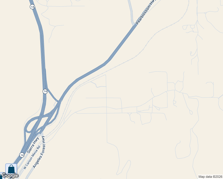 map of restaurants, bars, coffee shops, grocery stores, and more near 1401 East Carson Mesa Road in Palmdale
