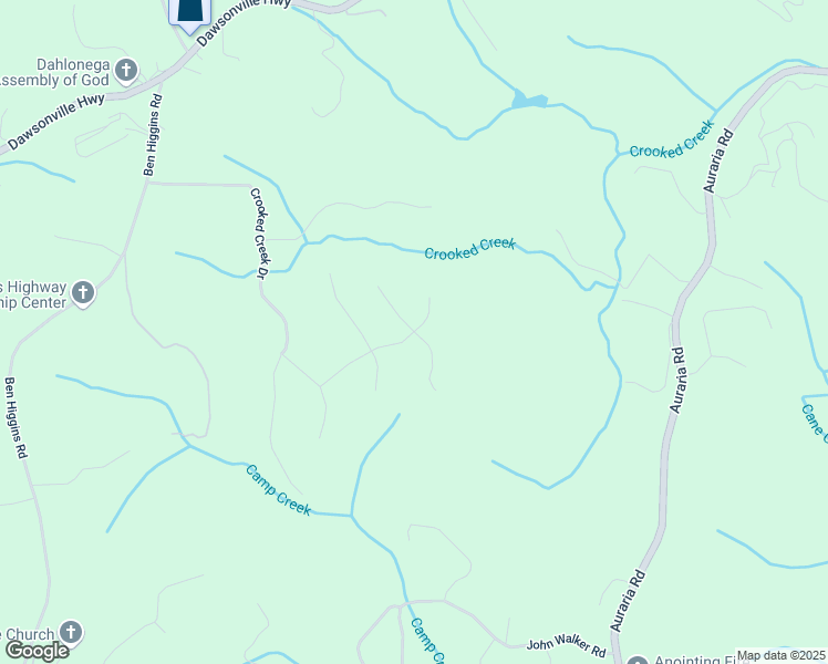 map of restaurants, bars, coffee shops, grocery stores, and more near 299 High Creek Drive in Dahlonega