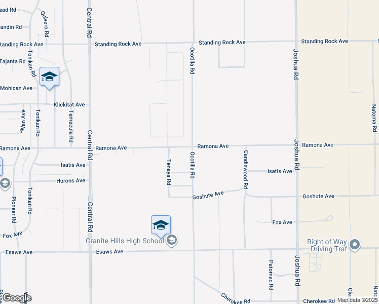 map of restaurants, bars, coffee shops, grocery stores, and more near Indigo Avenue in Apple Valley