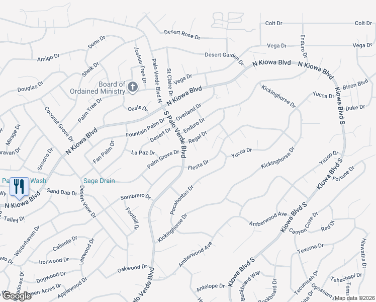map of restaurants, bars, coffee shops, grocery stores, and more near 3560 Palo Verde Blvd S in Lake Havasu City