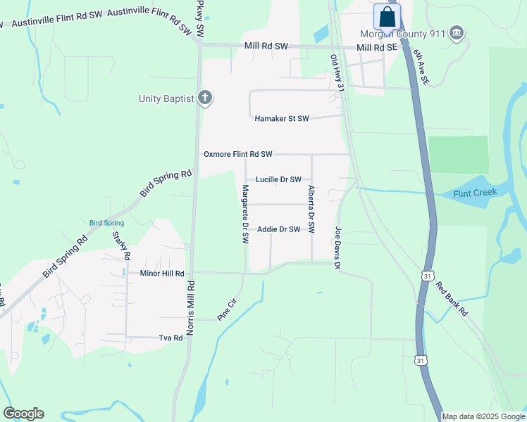 map of restaurants, bars, coffee shops, grocery stores, and more near 219 Mary Love Drive Southwest in Decatur