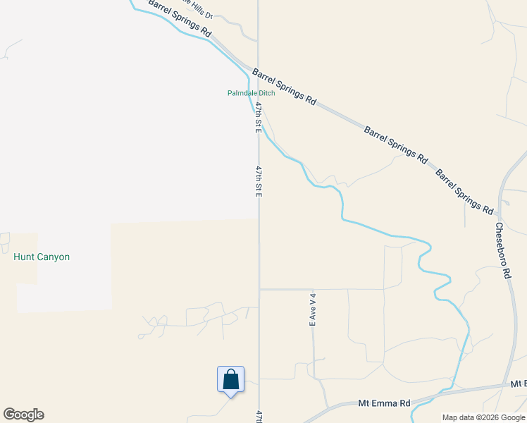 map of restaurants, bars, coffee shops, grocery stores, and more near 47th Street East in Los Angeles County