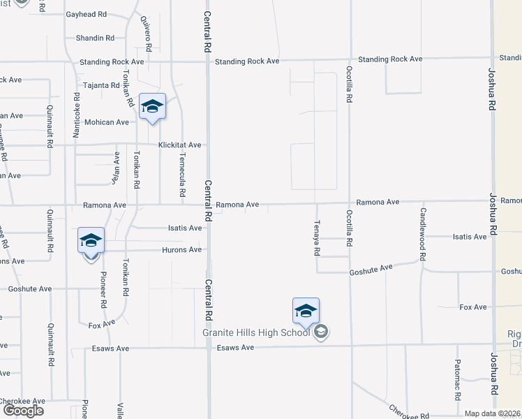 map of restaurants, bars, coffee shops, grocery stores, and more near 14498 Amador Court in Apple Valley