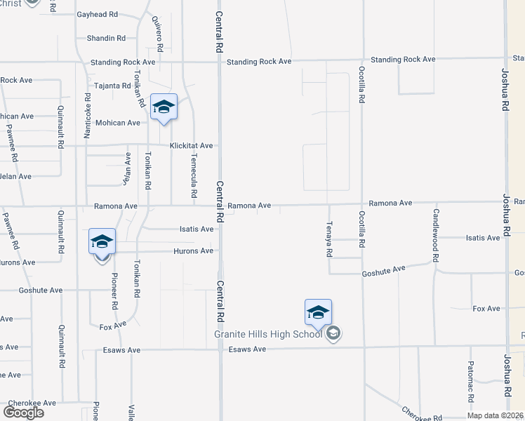 map of restaurants, bars, coffee shops, grocery stores, and more near 14499 Mirada Place in Apple Valley