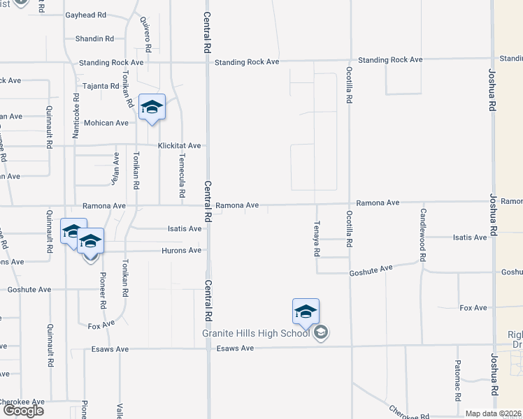 map of restaurants, bars, coffee shops, grocery stores, and more near 14498 Amador Court in Apple Valley