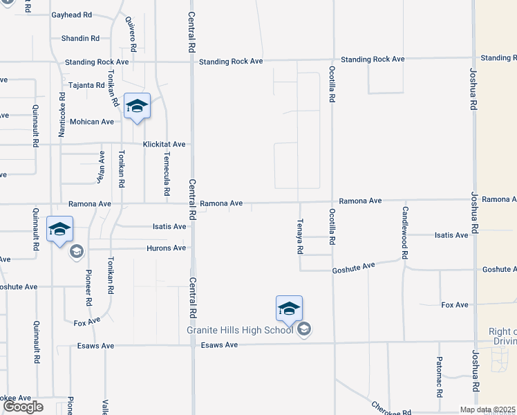 map of restaurants, bars, coffee shops, grocery stores, and more near 14498 Amador Court in Apple Valley