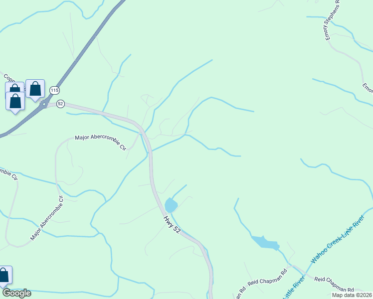 map of restaurants, bars, coffee shops, grocery stores, and more near 7533 Georgia 52 in Murrayville