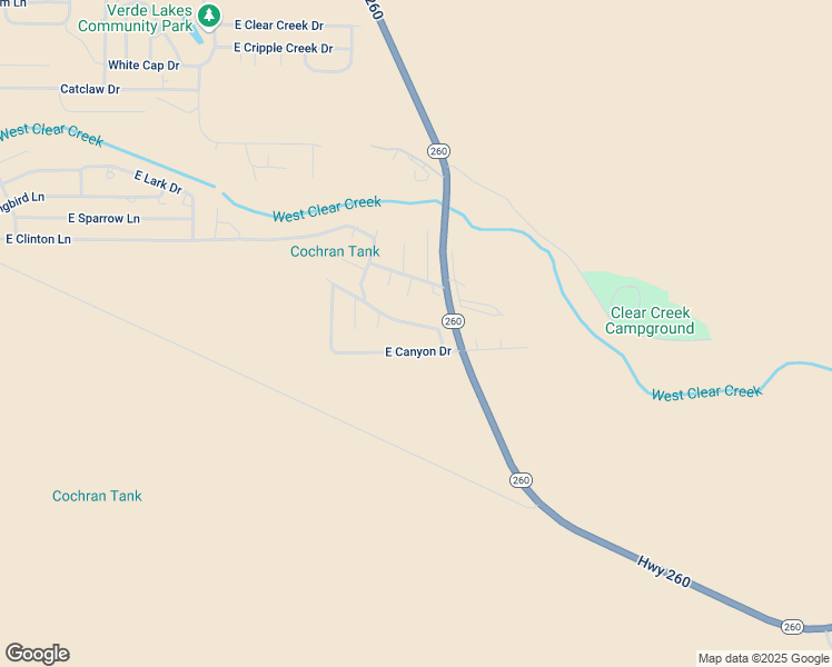 map of restaurants, bars, coffee shops, grocery stores, and more near 4431 East Valley View Road in Camp Verde