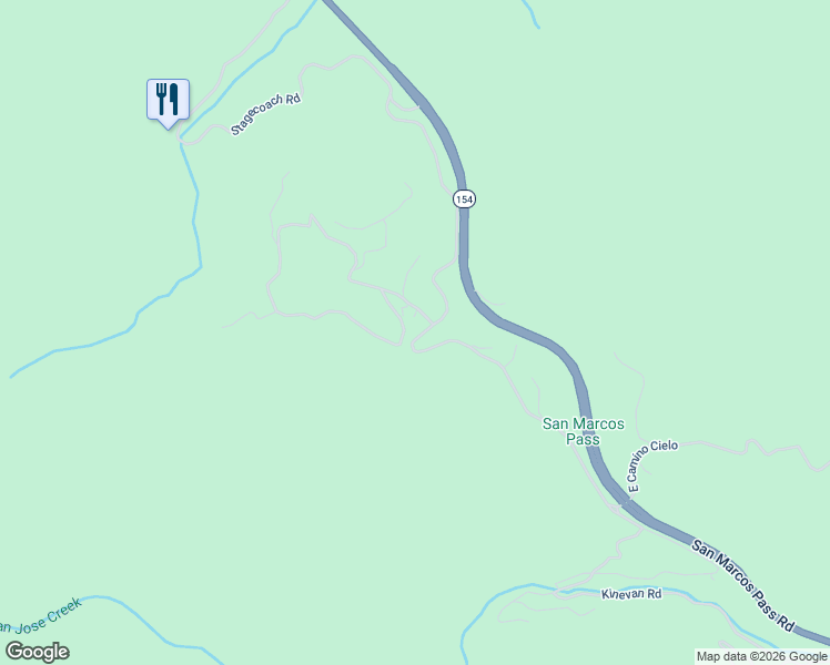 map of restaurants, bars, coffee shops, grocery stores, and more near 284 Stagecoach Road in Santa Barbara