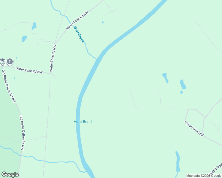 map of restaurants, bars, coffee shops, grocery stores, and more near 515 West Hunt Bend Road in Calhoun