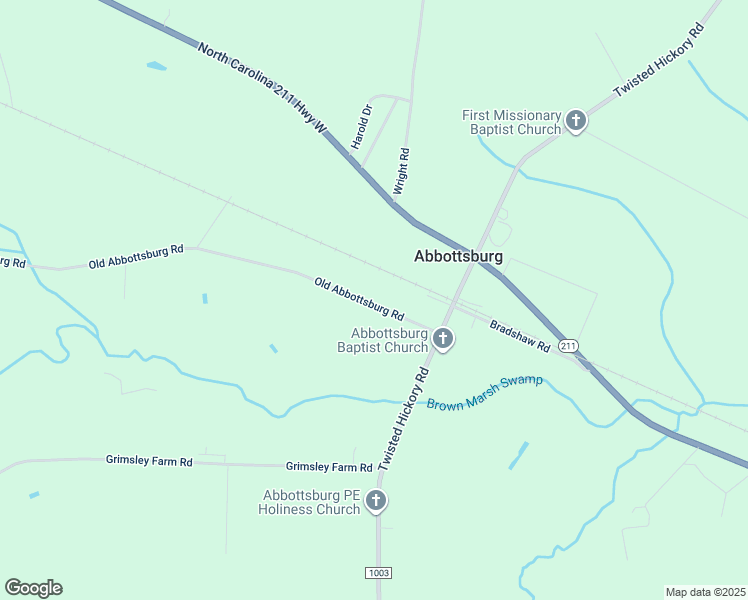 map of restaurants, bars, coffee shops, grocery stores, and more near 155 Old Abbottsburg Road in Bladenboro