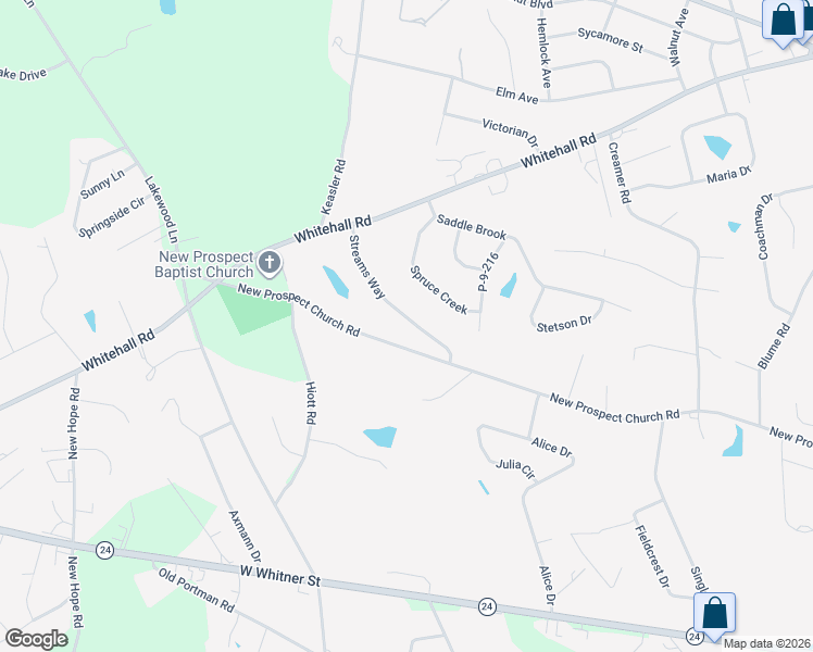 map of restaurants, bars, coffee shops, grocery stores, and more near 242 Streams Way in Anderson