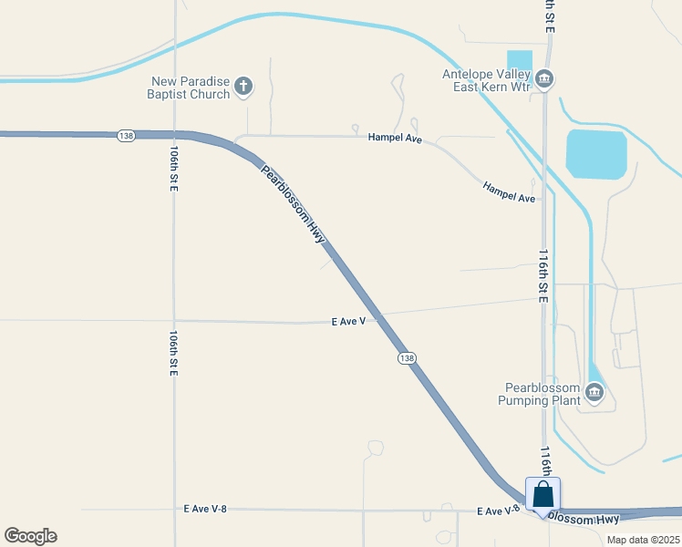 map of restaurants, bars, coffee shops, grocery stores, and more near Pearblossom Highway in Littlerock