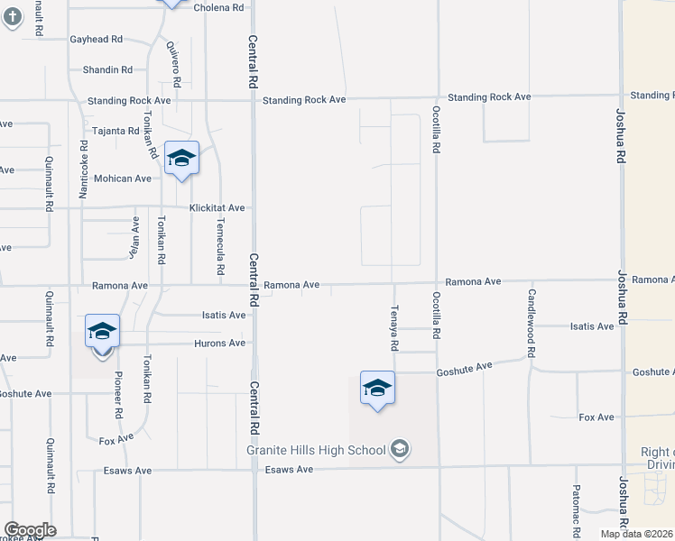 map of restaurants, bars, coffee shops, grocery stores, and more near 14498 Amador Court in Apple Valley