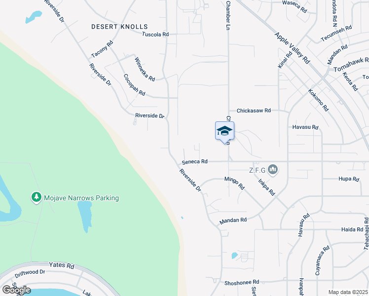 map of restaurants, bars, coffee shops, grocery stores, and more near 18510 Seneca Road in Apple Valley