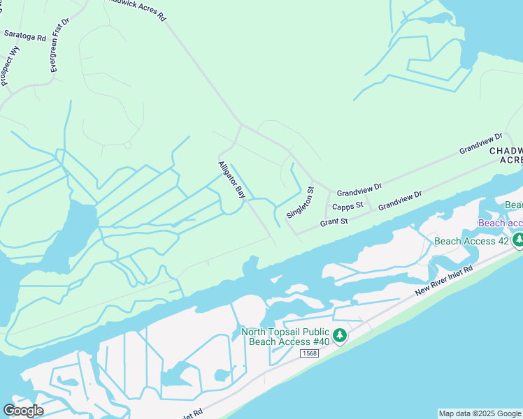map of restaurants, bars, coffee shops, grocery stores, and more near 165 Alligator Bay in Sneads Ferry