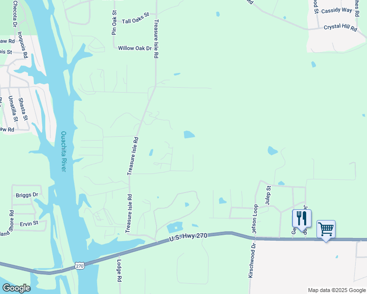 map of restaurants, bars, coffee shops, grocery stores, and more near 149 Oakdale Place in Hot Springs