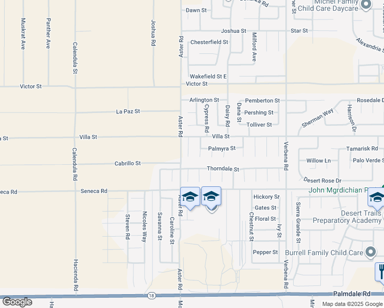 map of restaurants, bars, coffee shops, grocery stores, and more near 14633 Allison Street in Adelanto