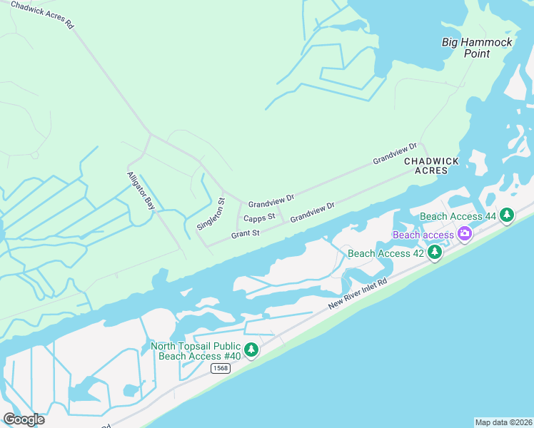 map of restaurants, bars, coffee shops, grocery stores, and more near 102 Capps Street in Sneads Ferry