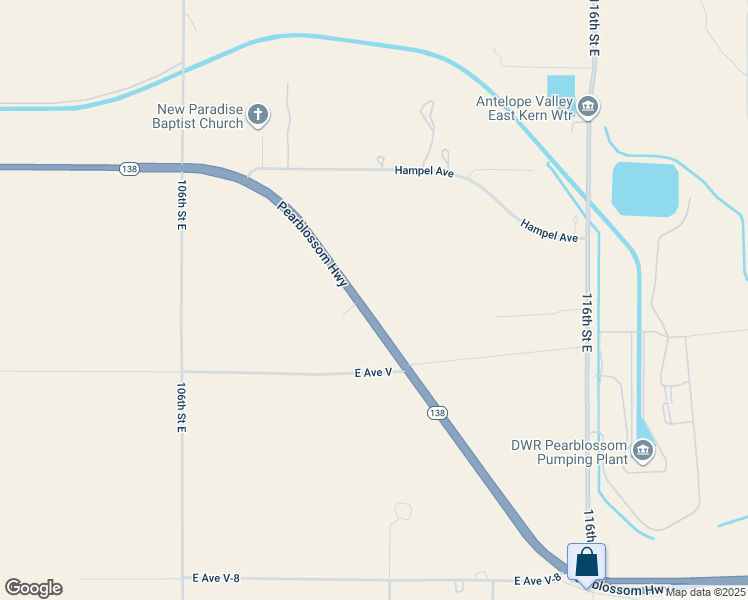 map of restaurants, bars, coffee shops, grocery stores, and more near Pearblossom Highway in Littlerock