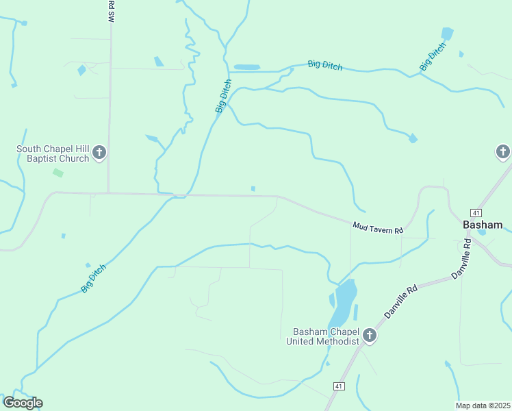 map of restaurants, bars, coffee shops, grocery stores, and more near 2305 Mud Tavern Road Southwest in Hartselle