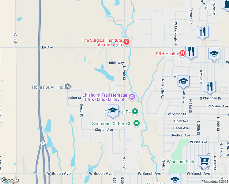 map of restaurants, bars, coffee shops, grocery stores, and more near 3005 Paloma Drive in Duncan
