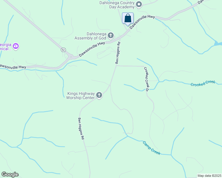 map of restaurants, bars, coffee shops, grocery stores, and more near 83 Crabapple Ridge in Dahlonega