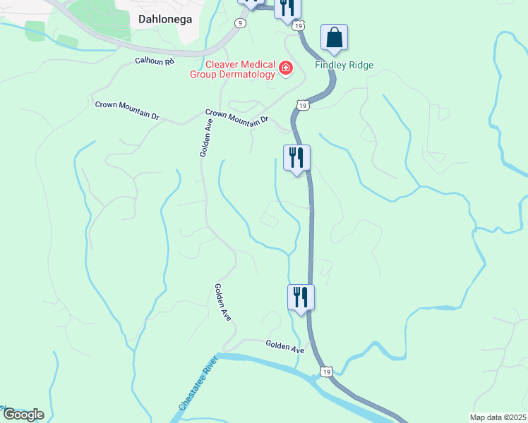 map of restaurants, bars, coffee shops, grocery stores, and more near 85 Lila Way in Dahlonega