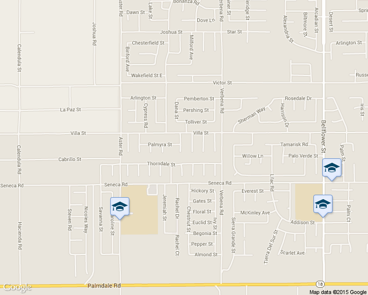 map of restaurants, bars, coffee shops, grocery stores, and more near 14643 Dana Street in Adelanto