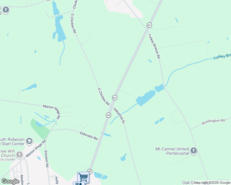 map of restaurants, bars, coffee shops, grocery stores, and more near 5 North Carolina 41 in Fairmont