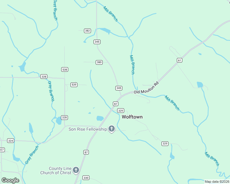 map of restaurants, bars, coffee shops, grocery stores, and more near 2292 County Road 345 in Decatur