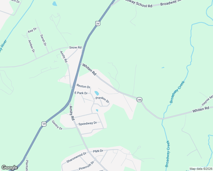 map of restaurants, bars, coffee shops, grocery stores, and more near 246 Whiten Road in Anderson