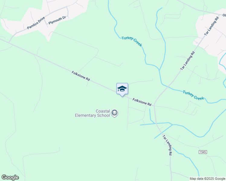 map of restaurants, bars, coffee shops, grocery stores, and more near 357 Folkstone Road in Holly Ridge