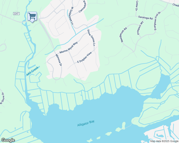 map of restaurants, bars, coffee shops, grocery stores, and more near 111 Teal Court in Sneads Ferry