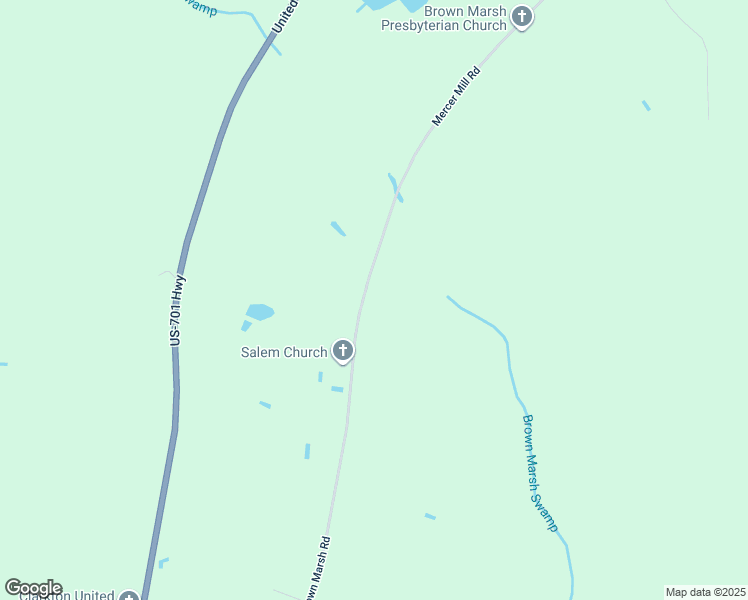 map of restaurants, bars, coffee shops, grocery stores, and more near 9329 Mercer Mill Brown Marsh Road in Clarkton