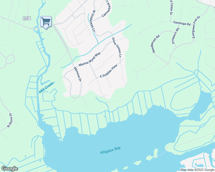 map of restaurants, bars, coffee shops, grocery stores, and more near 108 Teal Court in Sneads Ferry