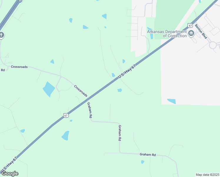 map of restaurants, bars, coffee shops, grocery stores, and more near 7613 U.S. 67 in Benton