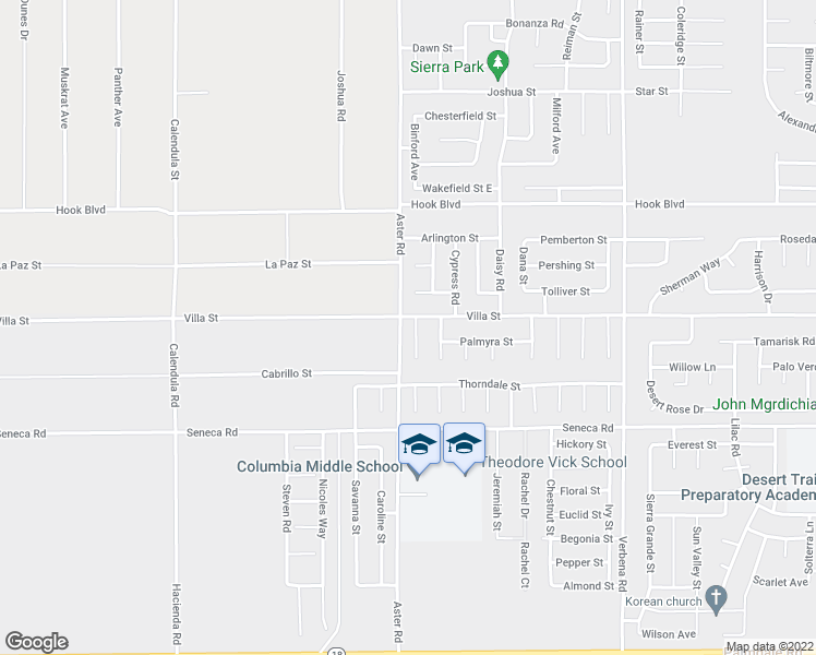 map of restaurants, bars, coffee shops, grocery stores, and more near 14682 Allison Street in Adelanto