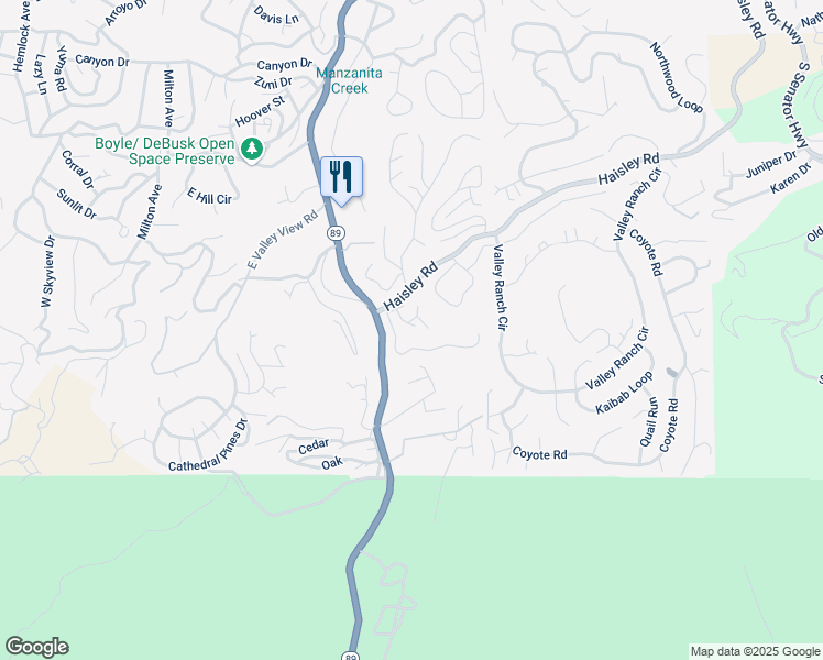 map of restaurants, bars, coffee shops, grocery stores, and more near 1419 Haisley Court in Prescott