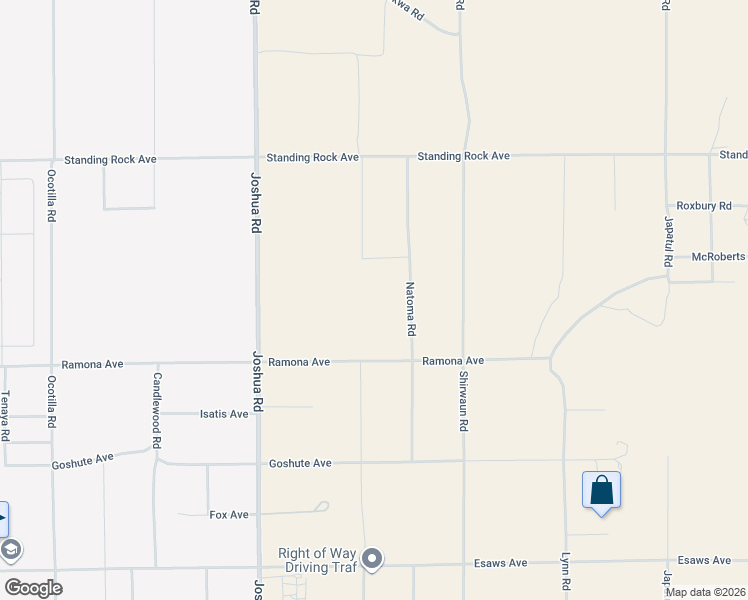 map of restaurants, bars, coffee shops, grocery stores, and more near 14659 Olema Road in Apple Valley