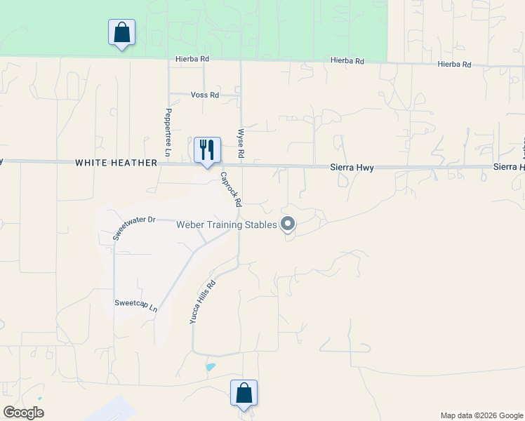 map of restaurants, bars, coffee shops, grocery stores, and more near 35138 Wyse Road in Agua Dulce