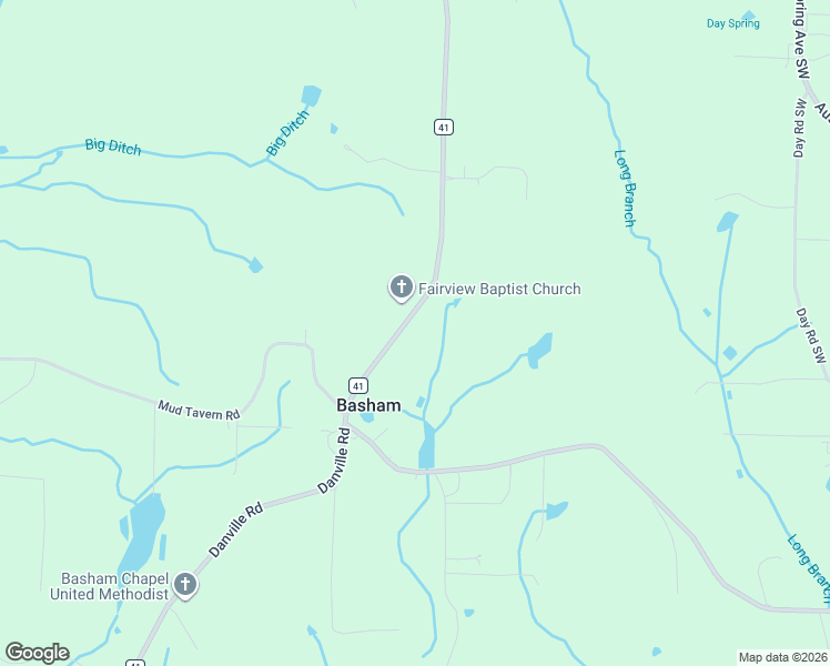 map of restaurants, bars, coffee shops, grocery stores, and more near 4516 Danville Road Southwest in Decatur