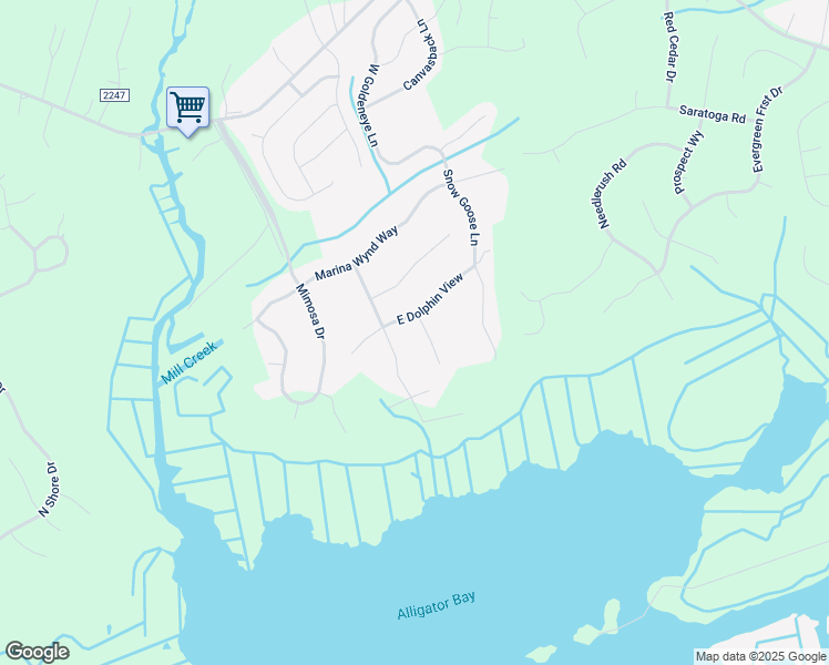 map of restaurants, bars, coffee shops, grocery stores, and more near 102 Teal Court in Sneads Ferry