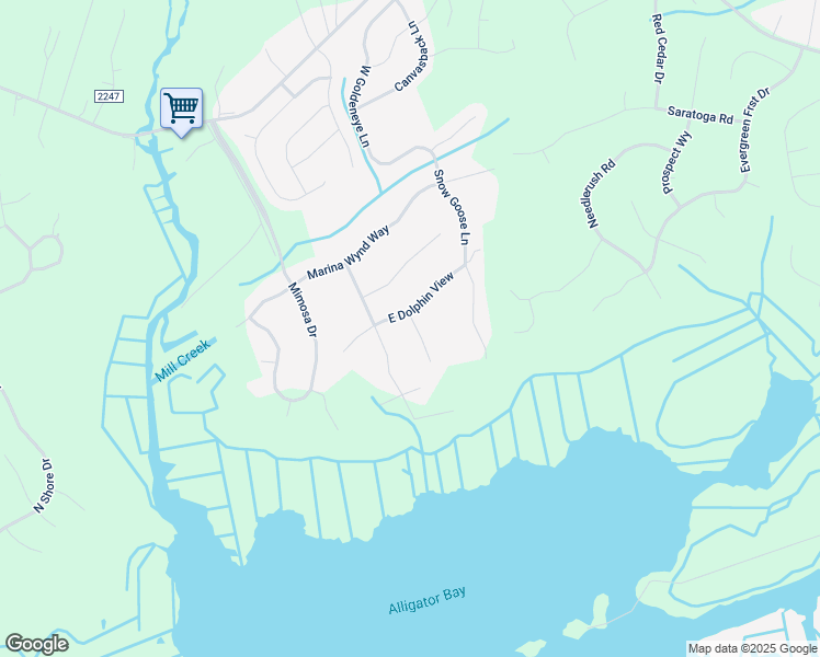 map of restaurants, bars, coffee shops, grocery stores, and more near 102 Teal Court in Sneads Ferry