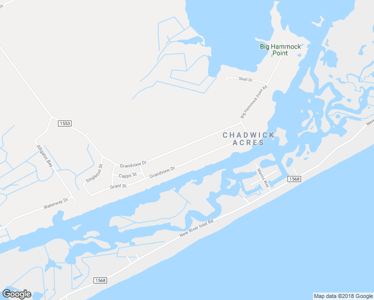 map of restaurants, bars, coffee shops, grocery stores, and more near 148 Grandview Drive in Sneads Ferry