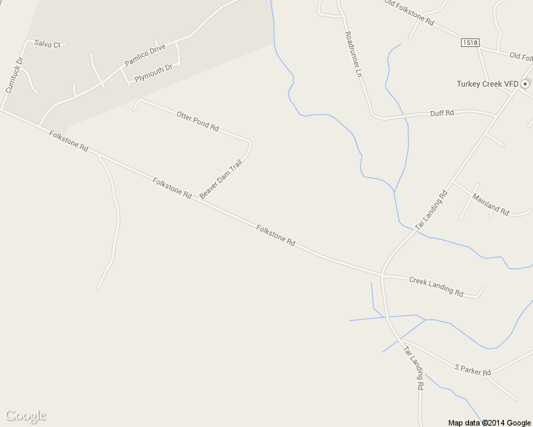 map of restaurants, bars, coffee shops, grocery stores, and more near 337 Folkstone Road in Holly Ridge