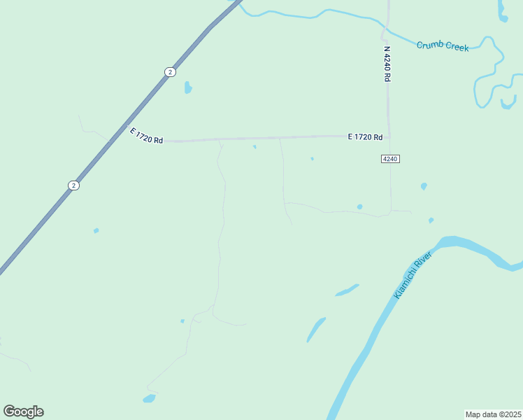 map of restaurants, bars, coffee shops, grocery stores, and more near 423500 East 1720 Road in Clayton