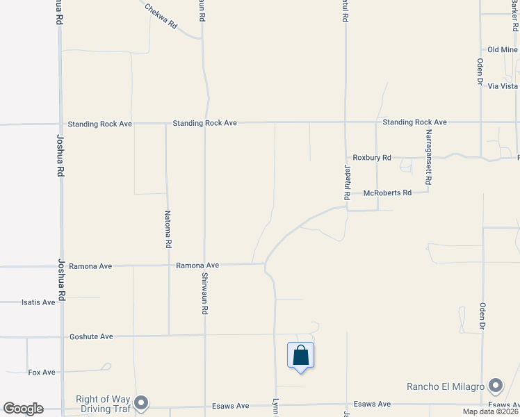 map of restaurants, bars, coffee shops, grocery stores, and more near Ramona Road in Apple Valley